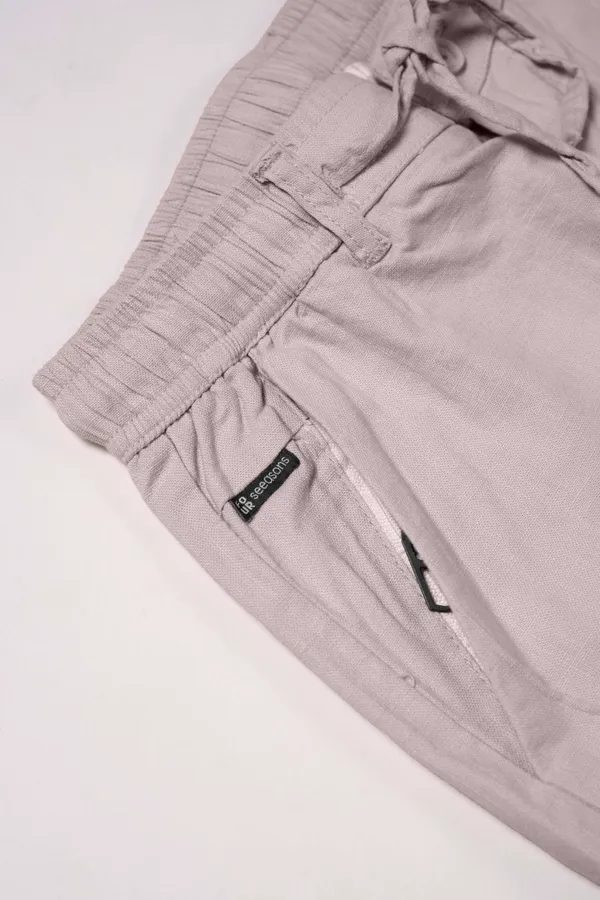Mens_AIR_LINEN_Casual_Drawstring_Pants_Light_Grey