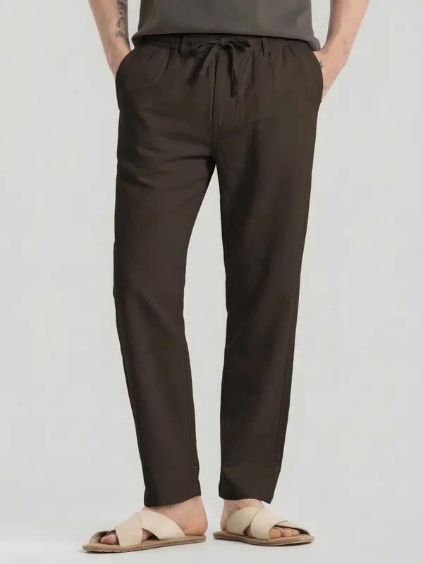 Mens_AIR_LINEN_Linen_Casual_Drawstring_Pants_Dark_olive
