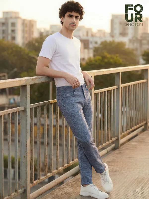 Mens_Blue_Textured_Slim_Fit_Casual_Trousers