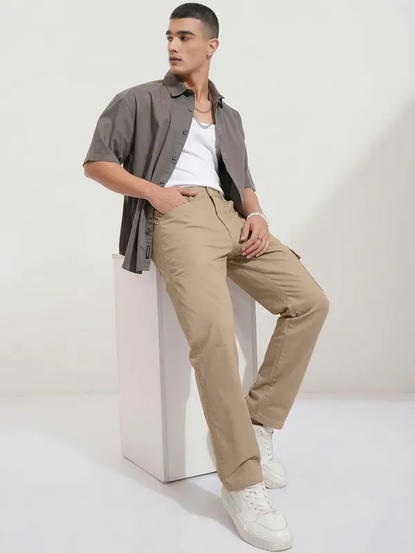 Mens_Beige_Cargo_Pants_With_Button_Pocket_Detail