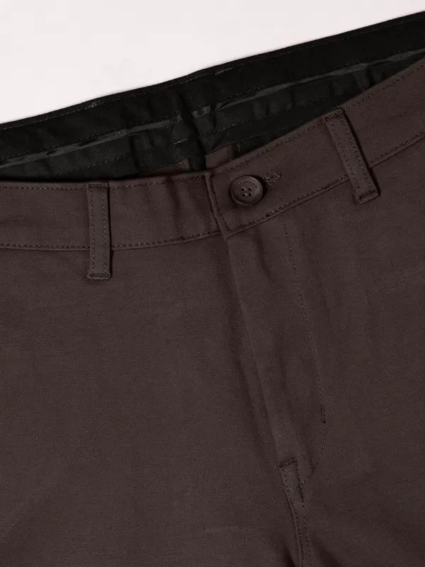 DK_OLIVE_Solid_Slim_Fit_4WAY_STRETCH_Trousers_for_Men