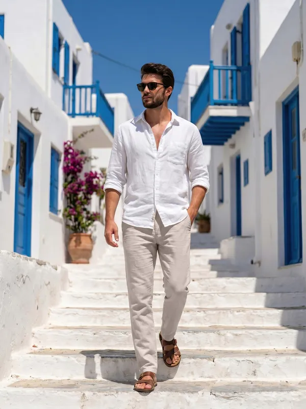 Ash_grey_cool__linen_Flat_Front__Trousers_for_Men