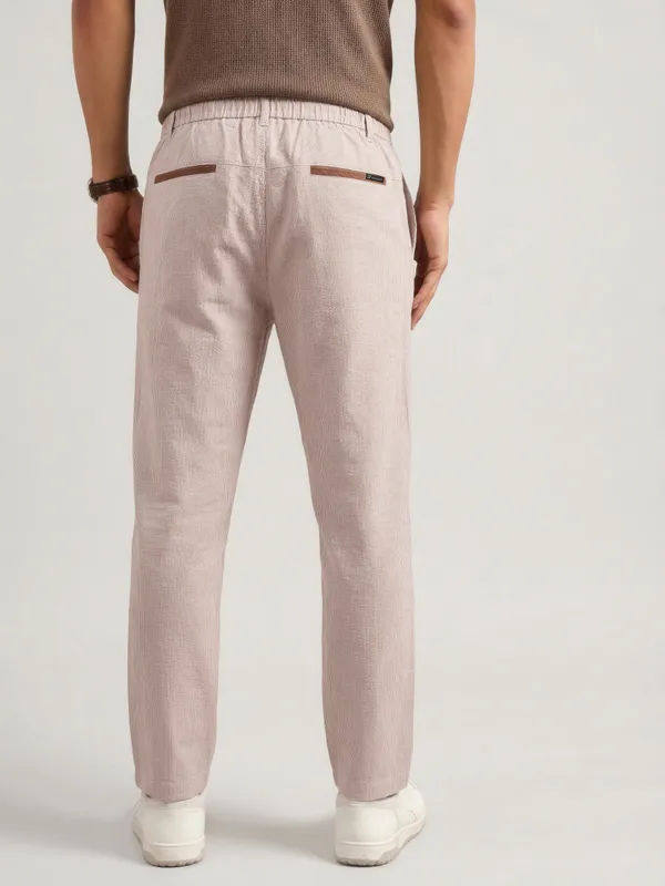 Brown_Striped_Cotton_Drawstring_Casual_Trousers_for_Men