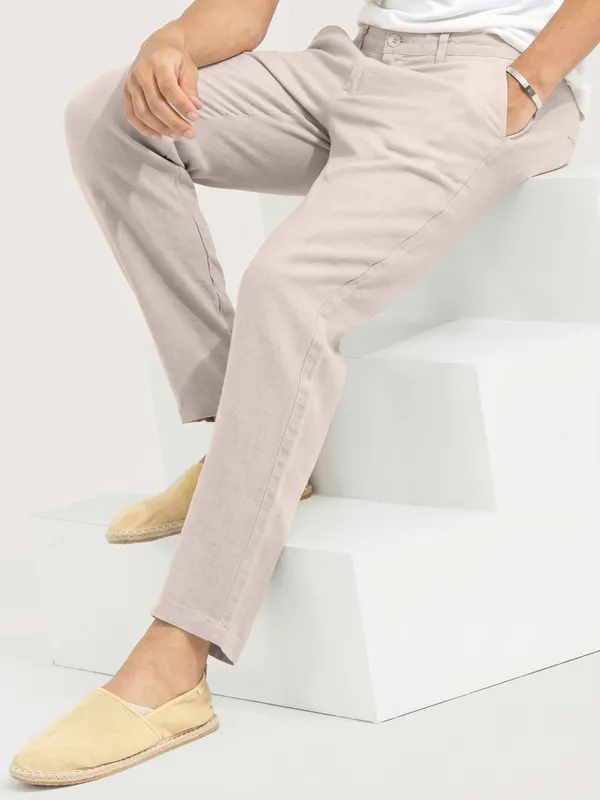 Ash_grey_cool__linen_Flat_Front__Trousers_for_Men