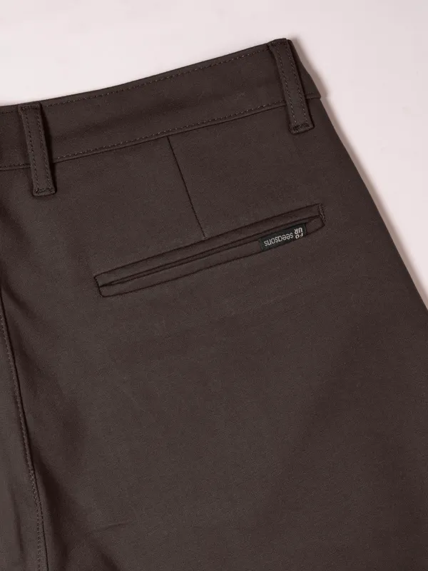 DK_OLIVE_Solid_Slim_Fit_4WAY_STRETCH_Trousers_for_Men