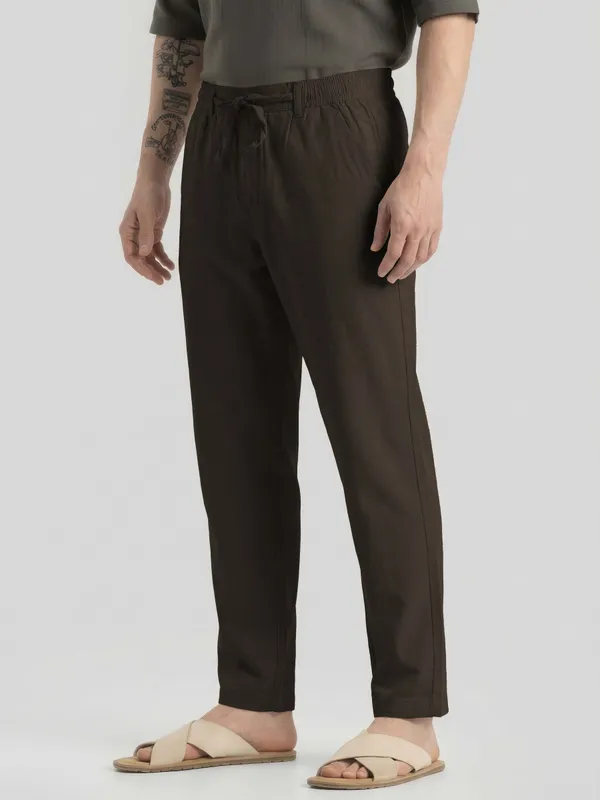 Mens_AIR_LINEN_Linen_Casual_Drawstring_Pants_Dark_olive