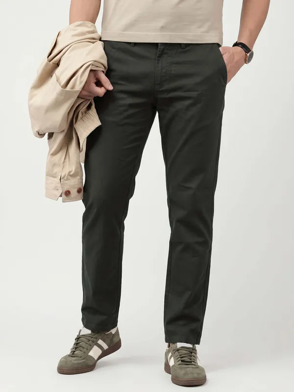 DARK_Olive_Green__Cotton_Casual_Chino_Trousers_for_Men