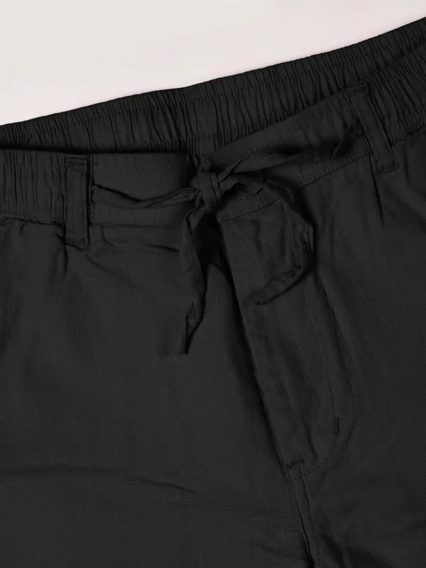 Mens_AIR_LINEN_Black_Drawstring_Casual_Pants