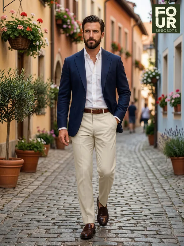 Beige_FLEXI_WAIST_formal_formal_trouser_for_Men