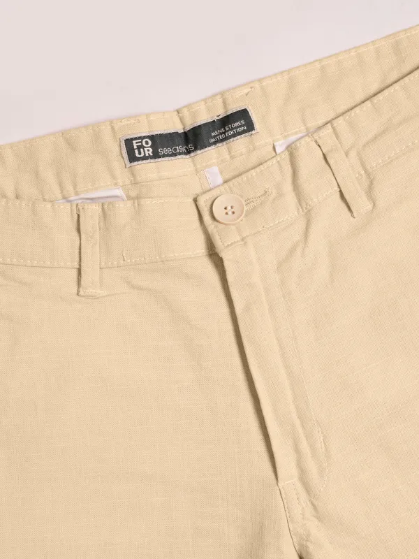 Beige_cool__linen_flat_front_trouers___for_Men