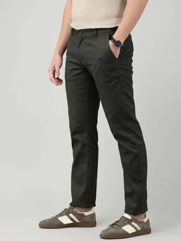 DARK_Olive_Green__Cotton_Casual_Chino_Trousers_for_Men
