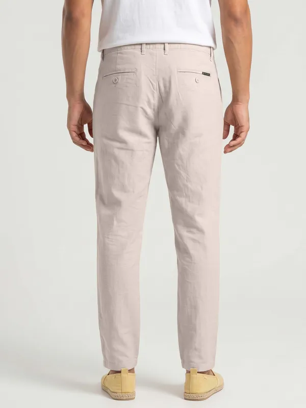 Ash_grey_cool__linen_Flat_Front__Trousers_for_Men