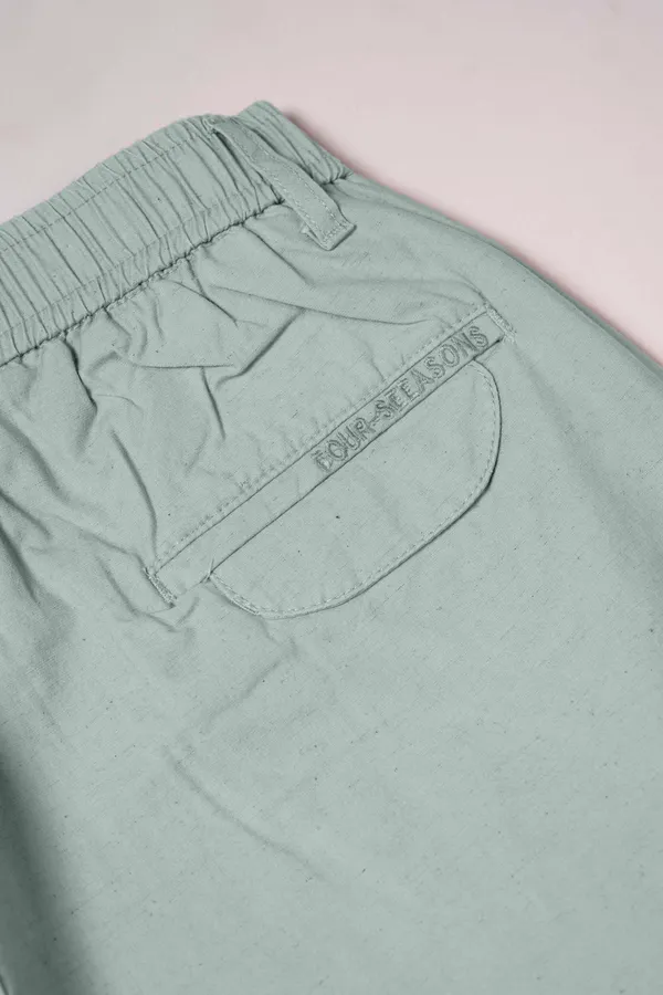 Mens_Sage_Green_Casual_Trousers_With_Elastic_Waistband