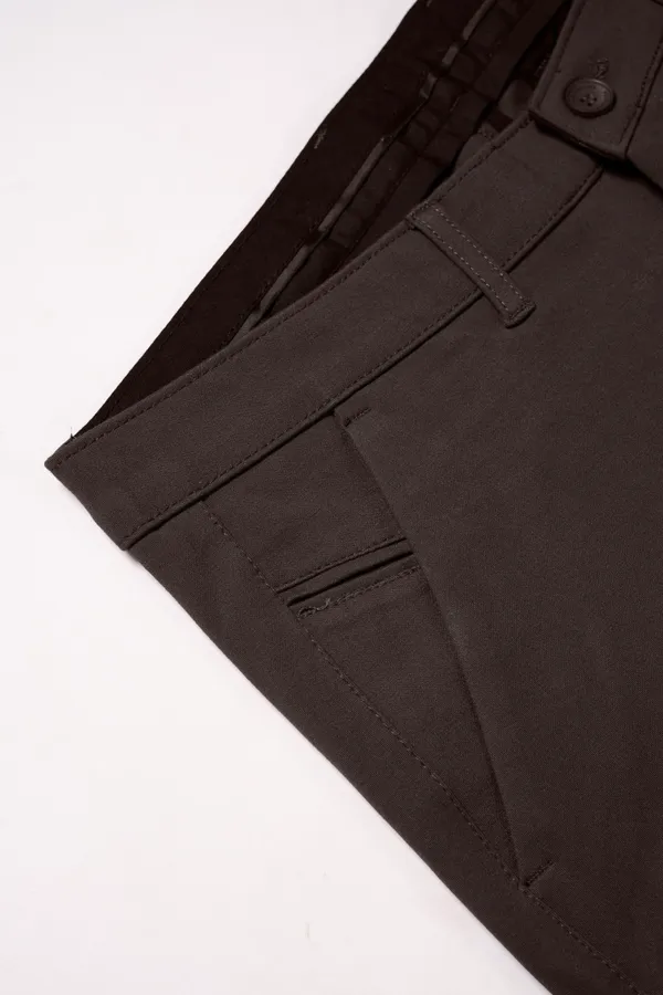 DK_OLIVE_Solid_Slim_Fit_4WAY_STRETCH_Trousers_for_Men