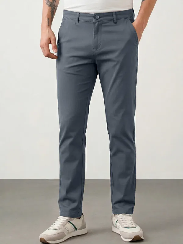 MID_GREY_Solid_Slim_Fit_4WAY_STRETCH_Trousers_for_Men