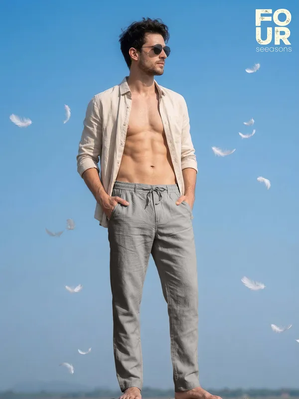 Mens_AIR_LINEN__Grey_Drawstring_Linen_Trousers