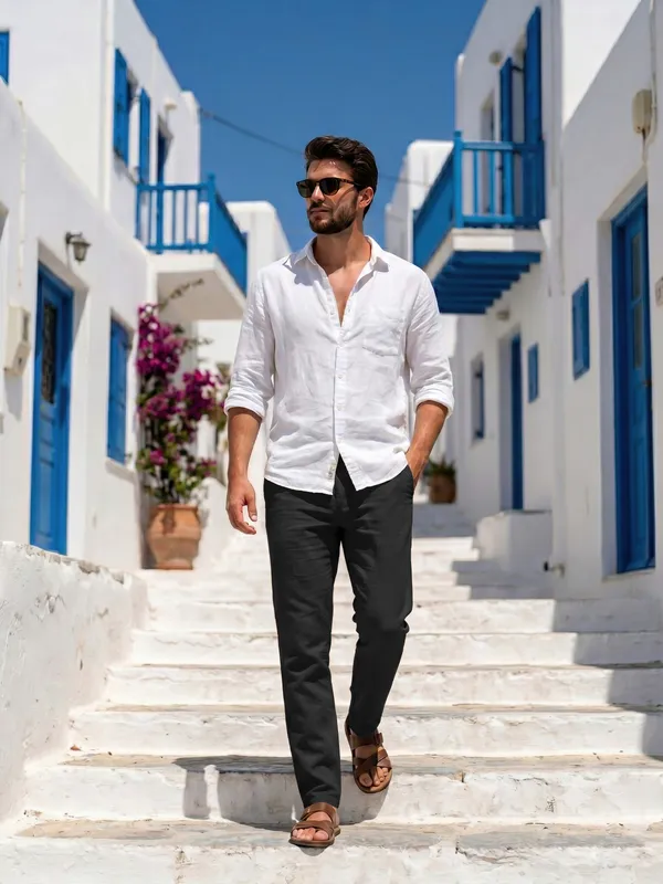 Black_cool_linen_Flat_Front__Trousers_for_Men