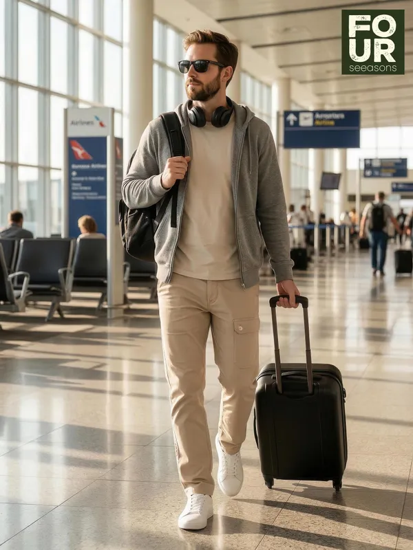 Mens_Beige_Cargo_Pants_With_Button_Pocket_Detail
