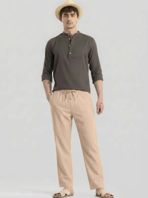 Mens_AIR_LINEN__Beige_Drawstring_Linen_Trousers