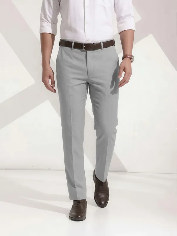 LIGHT_Grey__Formal_FLEXI_WAIST_Trousers_for_Men