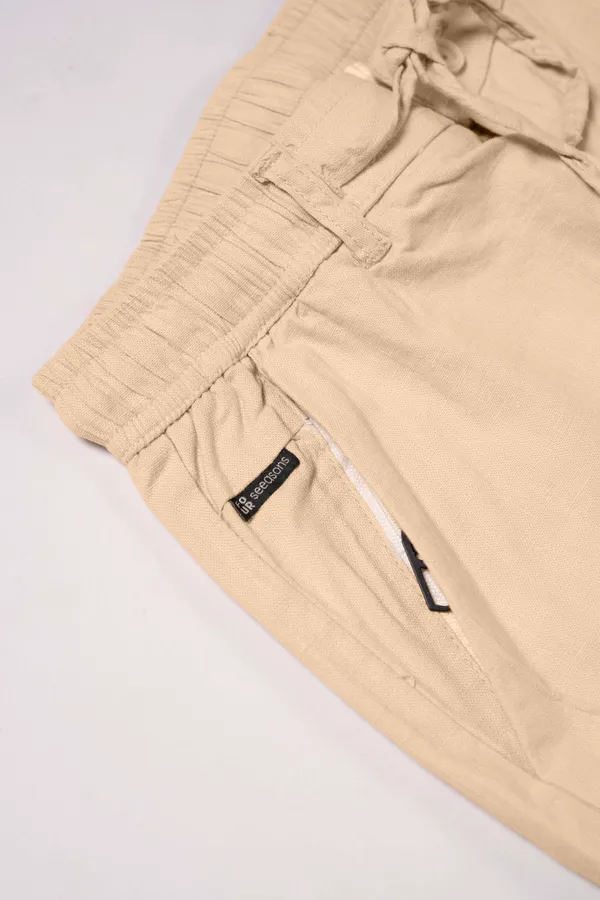 Mens_AIR_LINEN__Beige_Drawstring_Linen_Trousers