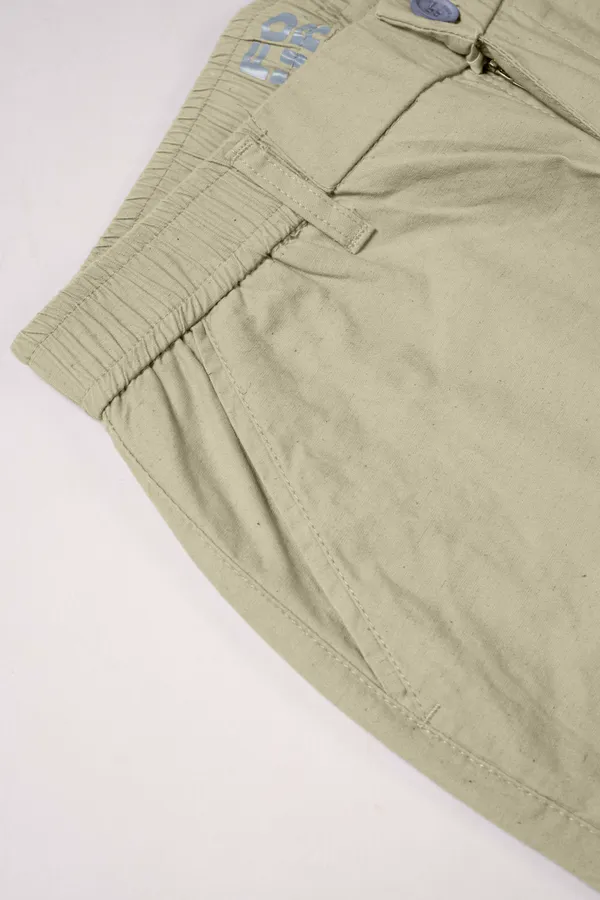 Mens_Olive_Green_Elastic_Waist_Casual_Trousers