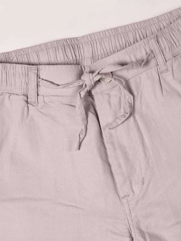 Mens_AIR_LINEN_Casual_Drawstring_Pants_Light_Grey