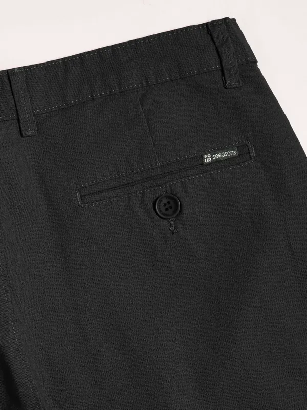 Black_cool_linen_Flat_Front__Trousers_for_Men