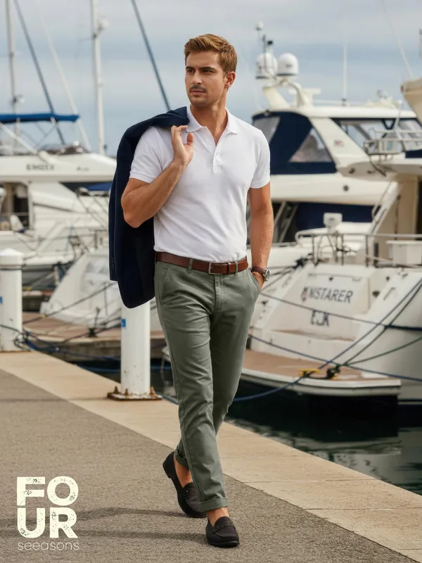 PISTA_Solid_Slim_Fit_4WAY_STRETCH_Trousers_for_Men