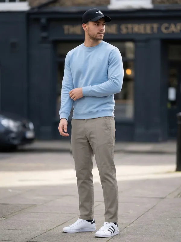 Mens_grey_Olive__casual__Trousers_With_Flat_Front_And_Straight_Fit