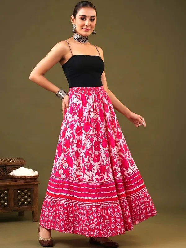 TATVANI_–_Cotton_Jaipuri_Printed_Elastic_Skirt