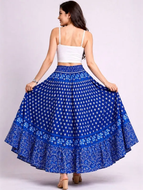 TATVANI_–_Cotton_Jaipuri_Printed_Elastic_Skirt