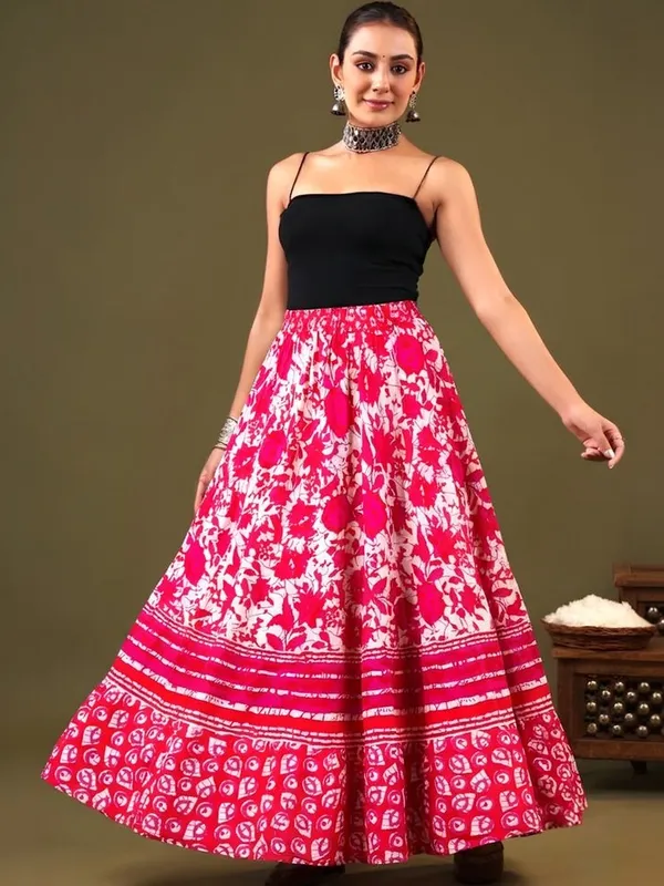 TATVANI_–_Cotton_Jaipuri_Printed_Elastic_Skirt