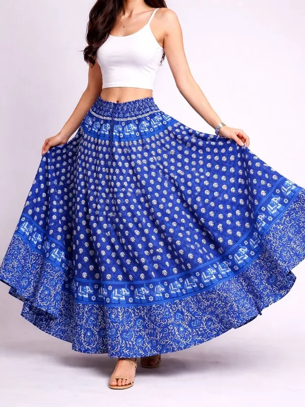 TATVANI_–_Cotton_Jaipuri_Printed_Elastic_Skirt