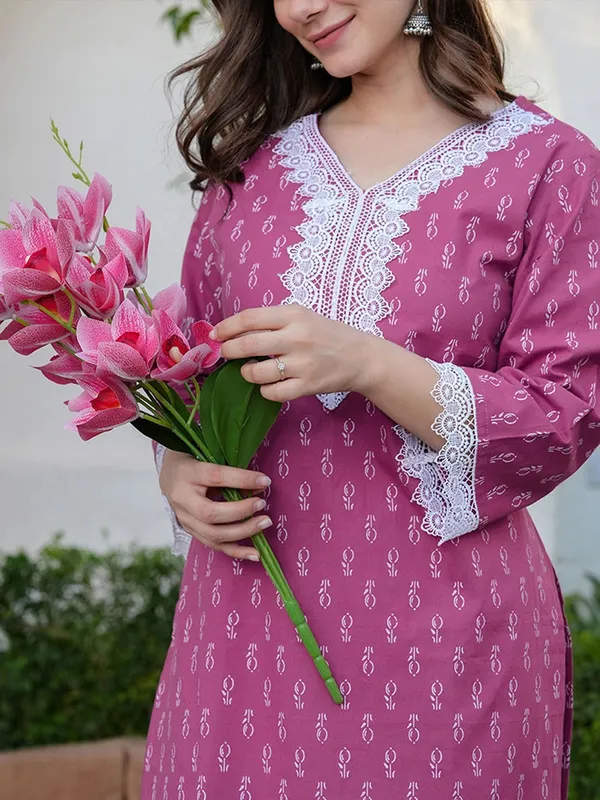 TATVANI_–_Rayon_Lace_Straight_Kurti_❤️