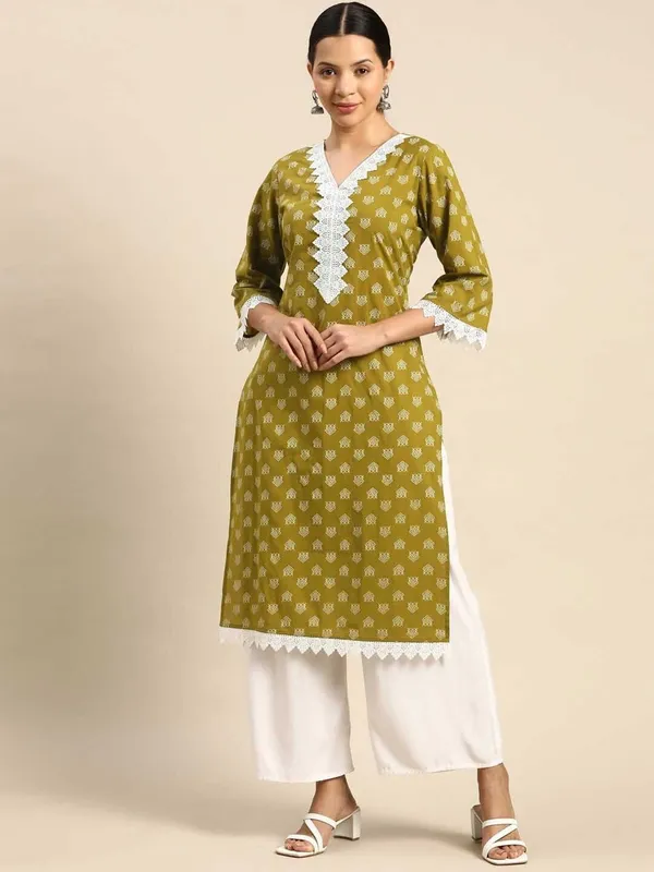 TATVANI_–_Rayon_Lace_Straight_Kurti_❤️