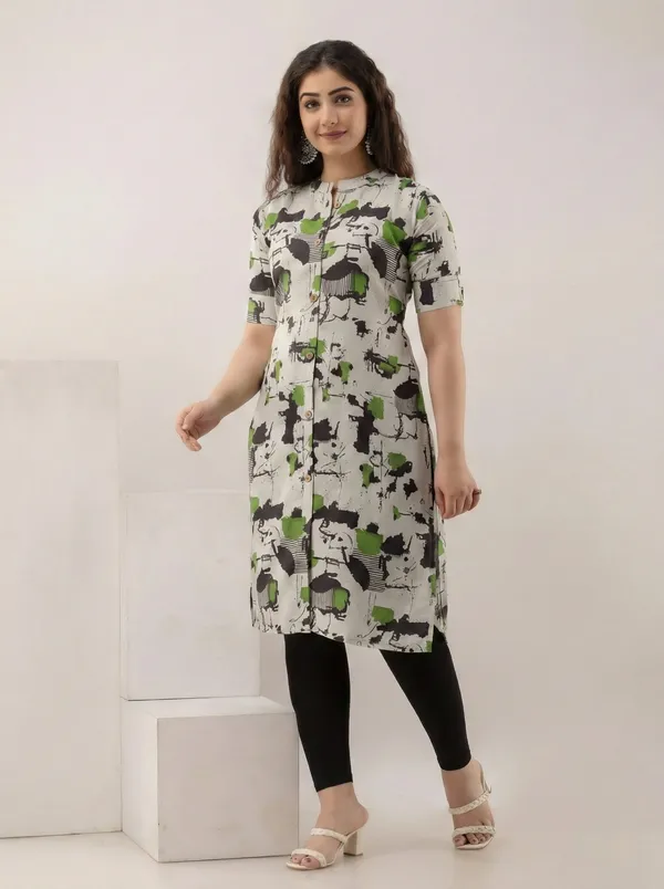 TATVANI_–_Rayon_Printed_Straight_Kurti_❤️