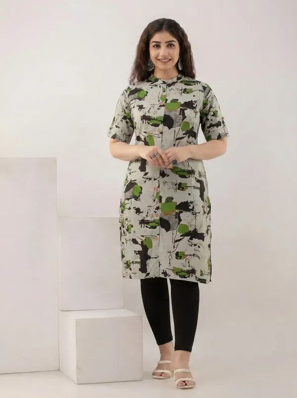 TATVANI_–_Rayon_Printed_Straight_Kurti_❤️