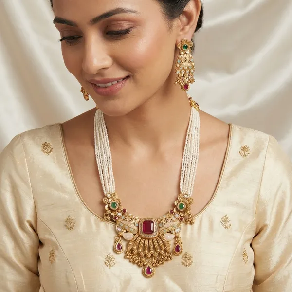Gold_And_White_Alloy,_Kundan,_Pearls_Necklace_Set_With_Earrings_For_Women