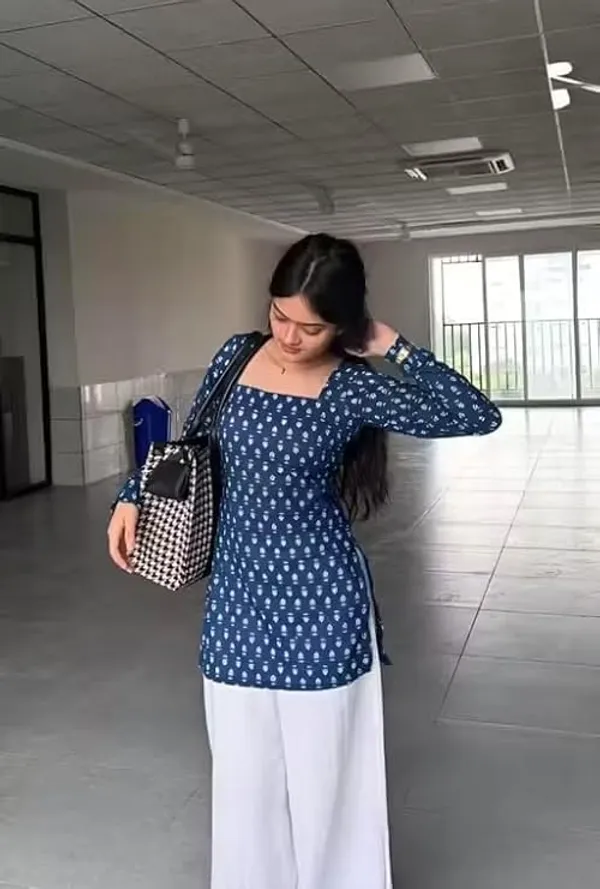 Blue_Rayon_Floral_Printed_Full_Sleeves_V_Neck_Short_Kurti_For_Woman_Stylish_Ethnic_Top_Daily_Casual_Western_Office_Wear_For_Women