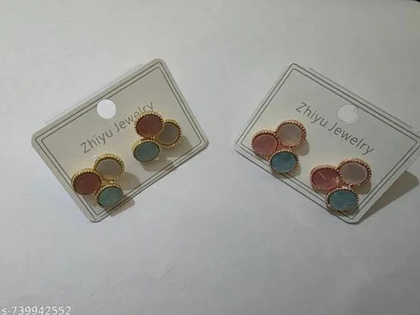 Multicolour_Candy_Tone_Cluster_Studs_Pastel_Geometric_Earrings