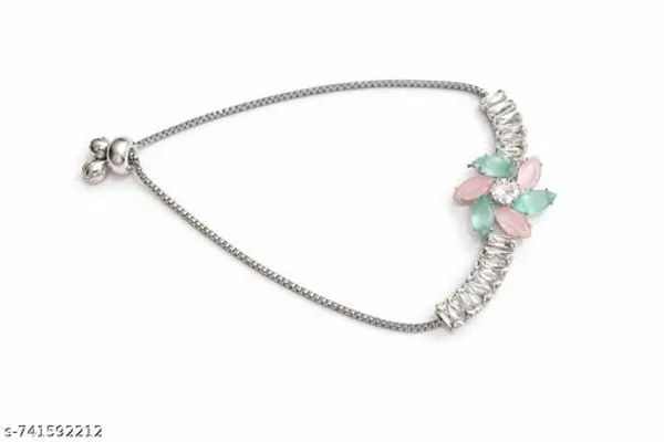 Silver_The_Romantic_Choice_Pastel_Floral_Marquise_Bolo_Bracelet_In_Silver_Finish