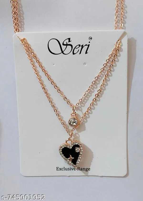 Rose_Gold_And_Black_Exclusive_Layered_Heart_Star_Pendant_Necklace_Romantic_Gift_For_Her