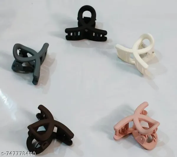 Multicolor_Large_Matte_Hair_Clips_For_Women_Strong_Hold_Geometric_Claw_Clips_Thick_Hair_Accessories_Pack_Of_5