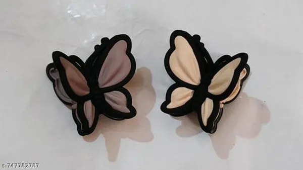 Beige_And_Black_Butterfly_Hair_Accessories_For_Women_Non_Slip_Butterfly_Jaw_Clips_Whimsical_Matte_Hair_Clamps_Set_Of_2