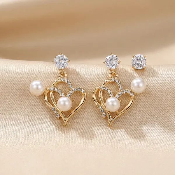 Gold_Luxury_Rose_Gold_Stud_Pearl_Drop_Earring_Combo_Set_Of_2