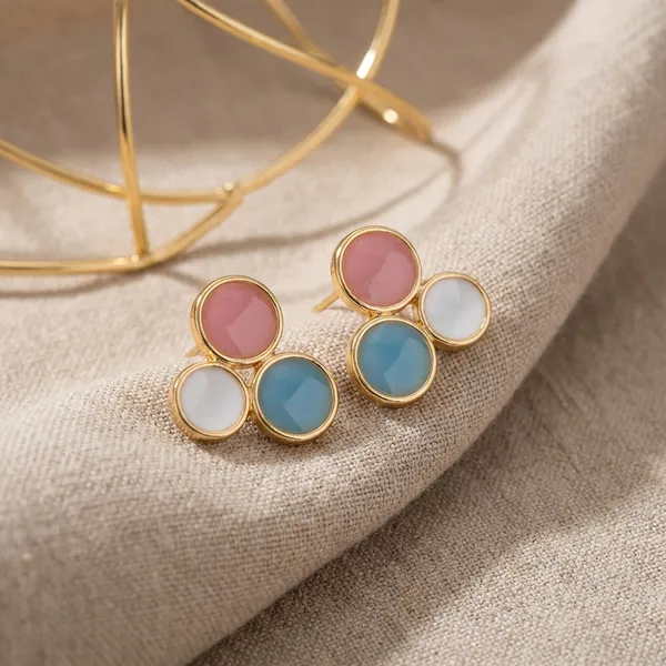 Multicolour_Candy_Tone_Cluster_Studs_Pastel_Geometric_Earrings