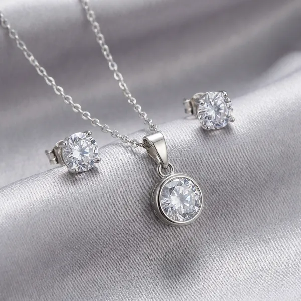 Silver_Art_Sparkling_Solitaire_Crystal_Pendant_Necklace_Matching_Stud_Earring_Set_Silver_Tone
