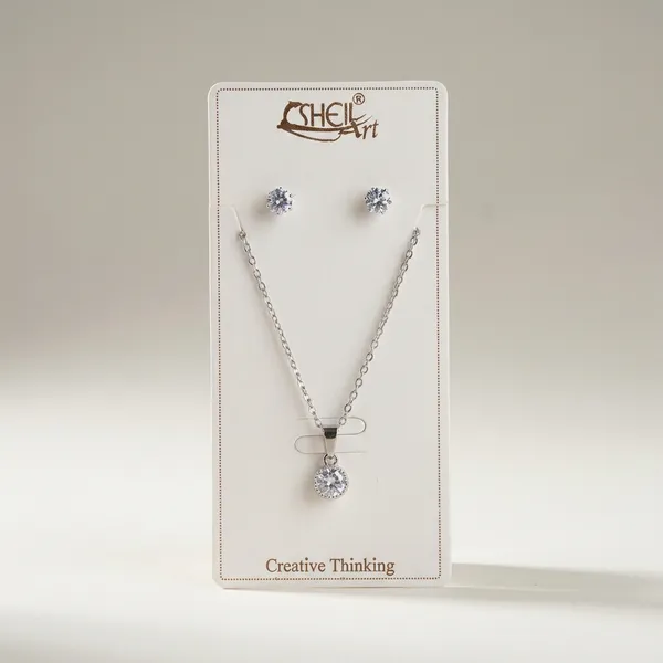 Silver_Art_Sparkling_Solitaire_Crystal_Pendant_Necklace_Matching_Stud_Earring_Set_Silver_Tone