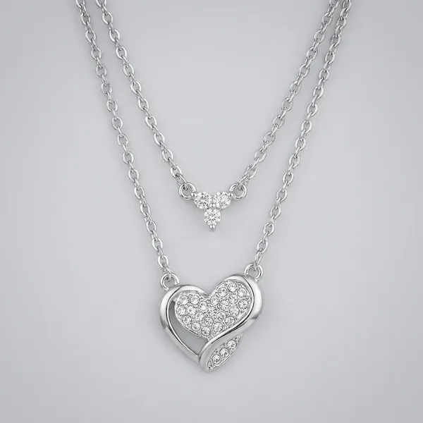 Silver_Art_Sparkling_Crystal_Halo_Pendant_Necklace_Matching_Stud_Earring_Set_Silver_Tone